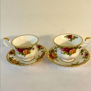 Vintage Royal Albert Old Country Roses 2 Sets
